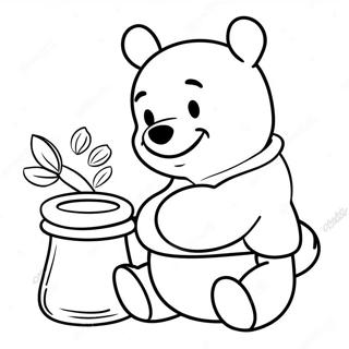 Winnie The Pooh Honey Pot Coloring Page 43602-36279