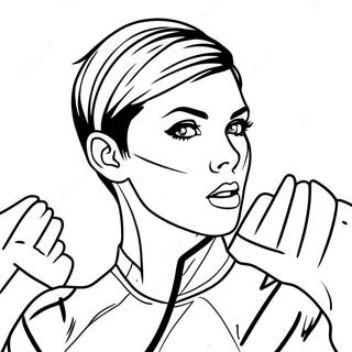 Ruby Rose In Action Coloring Page 43613-36292