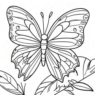 Colorful Leafwing Butterfly Coloring Page 43623-36297