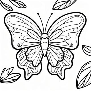 Colorful Leafwing Butterfly Coloring Page 43623-36299