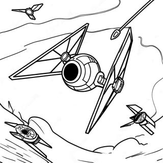 Classic Tie Fighter In Battle Coloring Page 43633-36315