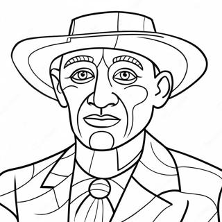 Cubist Style Pablo Picasso Coloring Page 43643-36318