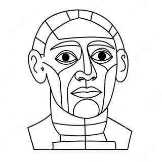 Cubist Style Pablo Picasso Coloring Page 43643-36319