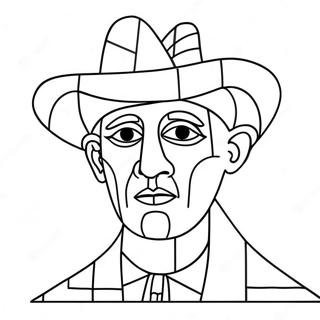 Cubist Style Pablo Picasso Coloring Page 43643-36320