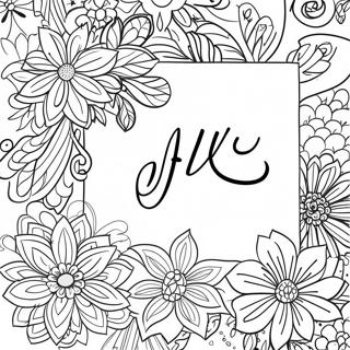 Elegant Thank You Note Coloring Page 43653-36321