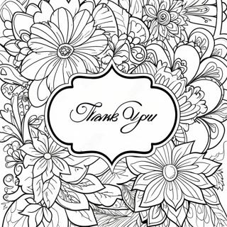 Elegant Thank You Note Coloring Page 43653-36323