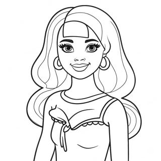 Black Barbie Coloring Page 43662-36338