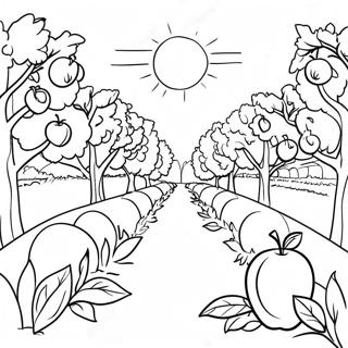 Sunny Apple Orchard Coloring Page 43673-36333