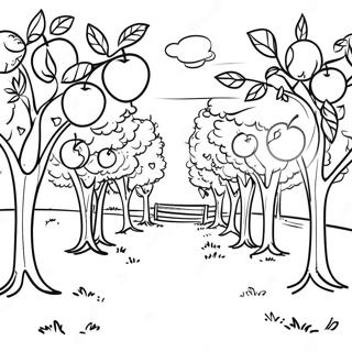 Sunny Apple Orchard Coloring Page 43673-36335