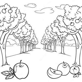 Sunny Apple Orchard Coloring Page 43673-36336