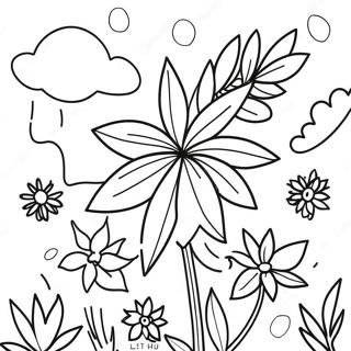 420 Themed Nature Coloring Page 43683-36345