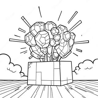 Explosive Minecraft Tnt In Action Coloring Page 43703-36358