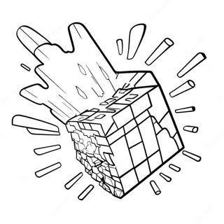 Explosive Minecraft Tnt In Action Coloring Page 43703-36360