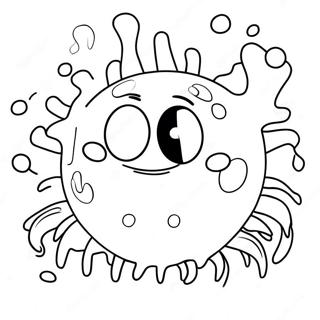 Friendly Germs Cartoon Coloring Page 43743-36397