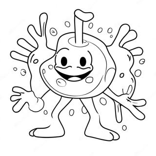 Friendly Germs Cartoon Coloring Page 43743-36398