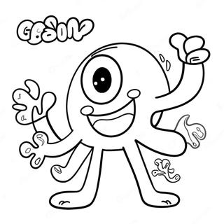 Friendly Germs Cartoon Coloring Page 43743-36399