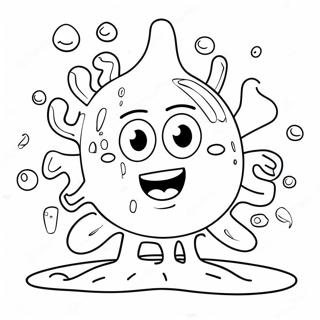 Friendly Germs Cartoon Coloring Page 43743-36400