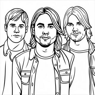 Nirvana Band Members Coloring Page 43753-36406