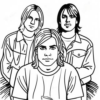 Nirvana Band Members Coloring Page 43753-36407