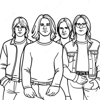 Nirvana Band Members Coloring Page 43753-36408