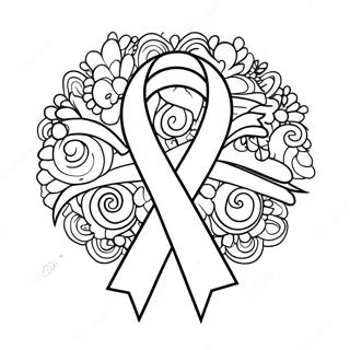 Pink Ribbon Support Coloring Page 43763-36409