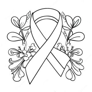 Pink Ribbon Support Coloring Page 43763-36411