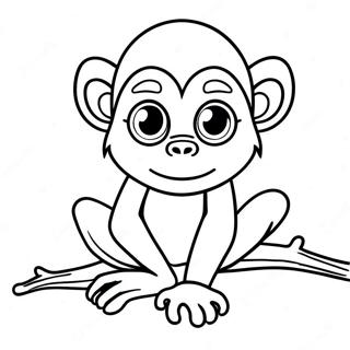 Spider Monkey Coloring Pages