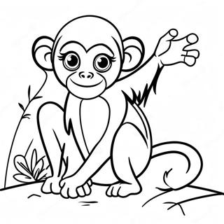 Spider Monkey Coloring Page 43792-36426