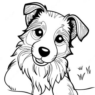 Border Collie Puppy Coloring Page 43802-36435