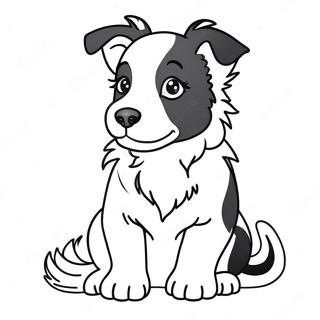 Border Collie Puppy Coloring Page 43802-36436