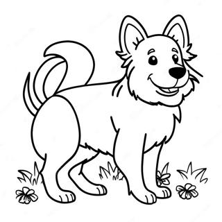 Playful Border Collie Coloring Page 43803-36437