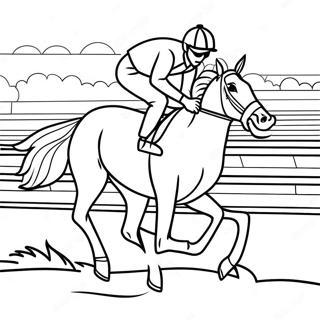 Derby Horse Racing Coloring Page 43822-36458