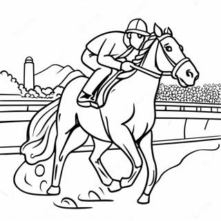 Derby Horse Racing Coloring Page 43822-36460