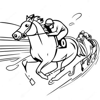 Exciting Derby Race Scene Coloring Page 43823-36455