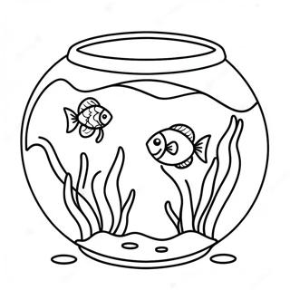 Fish Bowl Coloring Pages