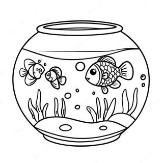 Fish Bowl Coloring Page 43862-36490