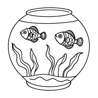 Fish Bowl Coloring Page 43862-36491