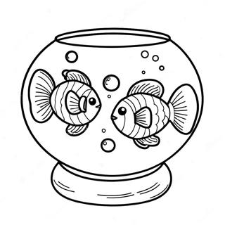 Fish Bowl Coloring Page 43862-36492