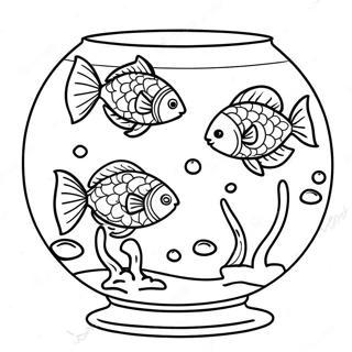 Fish Bowl Coloring Pages