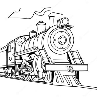 Steam Engine Polar Express Coloring Pages