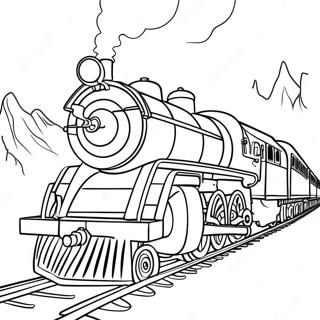 Steam Engine Polar Express Coloring Page 43872-36502