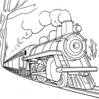 Steam Engine Polar Express Coloring Page 43872-36503