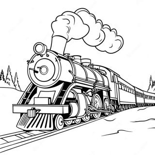 Steam Engine Polar Express Coloring Page 43872-36504