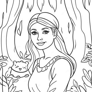 Audrey Descendants In Magical Forest Coloring Page 43883-36507