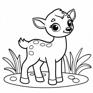 Cute Baby Fawn Coloring Page 43893-36510