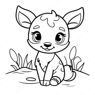 Cute Baby Fawn Coloring Page 43893-36511