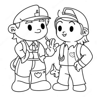 Vivo Character With Friends Coloring Page 43903-36518