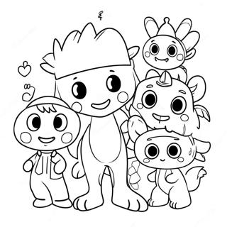 Vivo Character With Friends Coloring Page 43903-36519