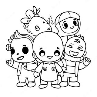 Vivo Character With Friends Coloring Page 43903-36520