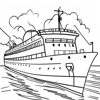 Colorful Panama Canal Scene Coloring Page 43913-36529